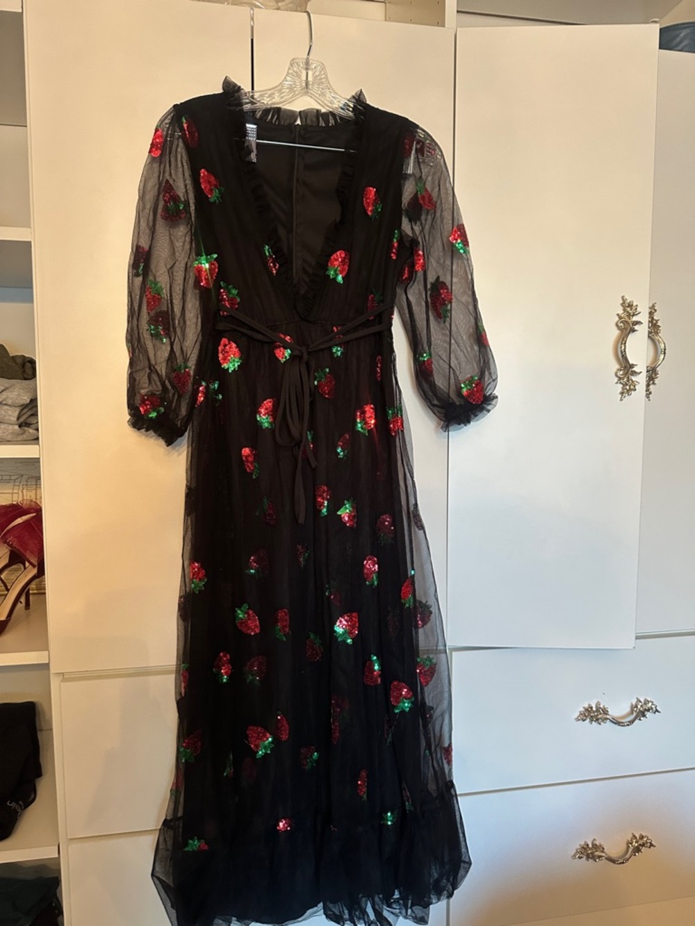 Cute strawberry sequin dress
